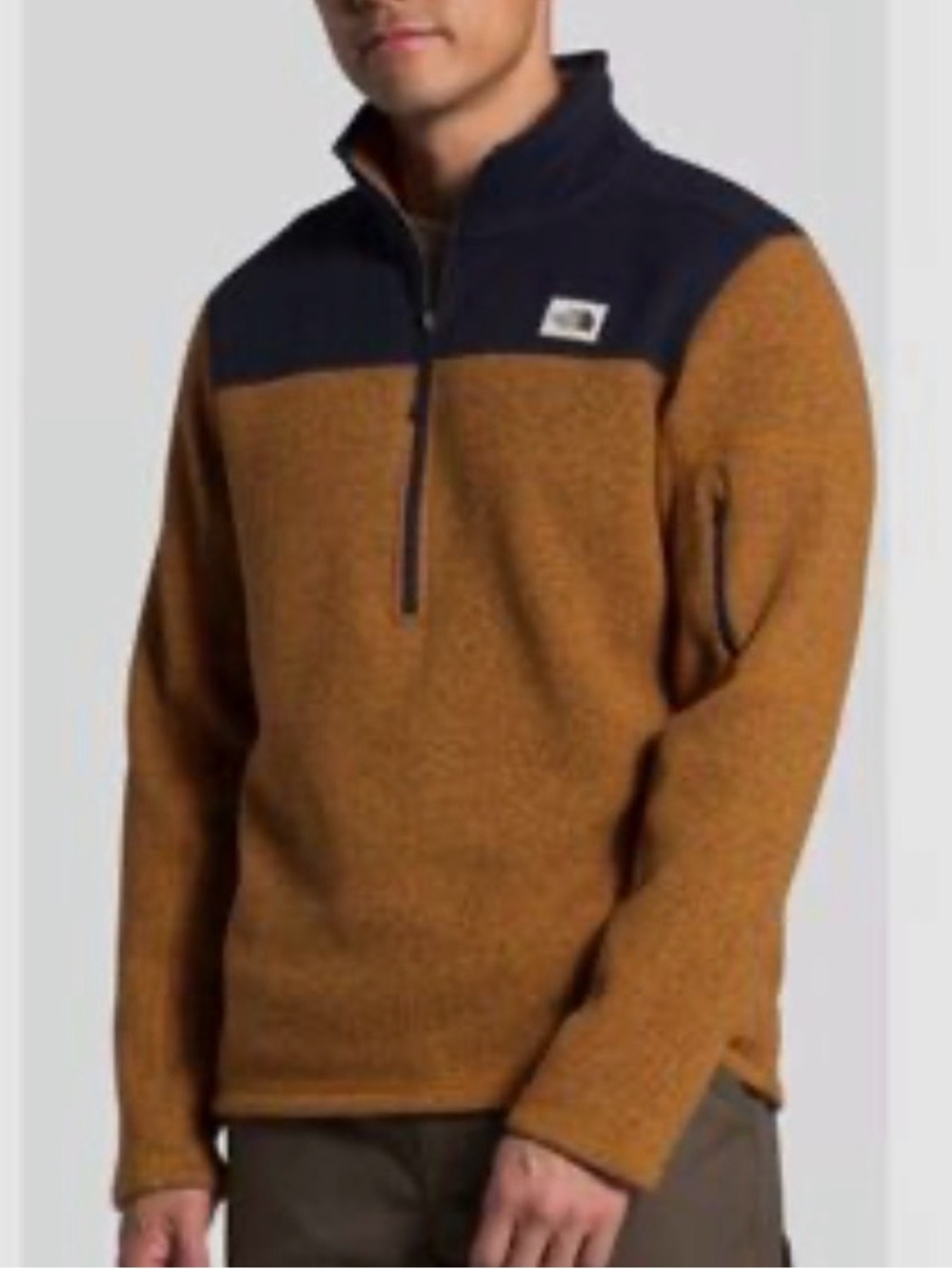 The North Face Men’s Gordon Lyons 1/4 Zip Fleece Pullover SZ XXL Navy Blue Gold